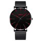 Mesh belt black belt black shell red needle