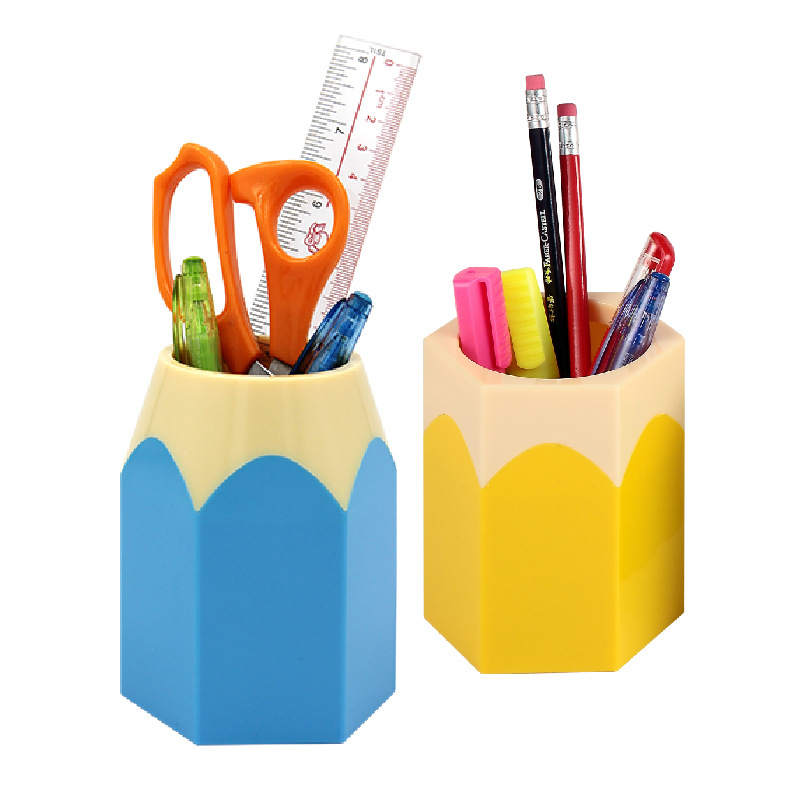 Factory direct selling pen container cartoon large round multi-functional creative fashion cute office stationery wholesale