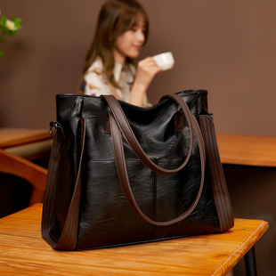 Large Capacity Soft Leather Texturized Large Bag Women's 2023 New Fashionable Winter Tote Bag Single Shoulder Bag Women's Crossbody Bag Fashionable