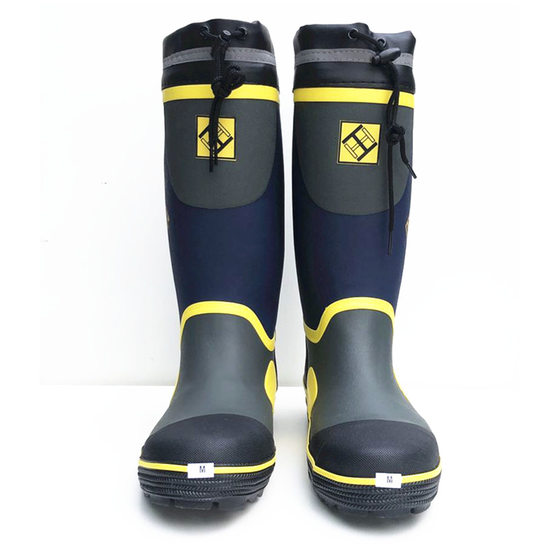 Steel Toe Rain Boots Men's High Rubber Steel Bottom Rain Boots Anti-Smash and Stab-resistant Site Waterproof Shoes Soft Breathable Fashion