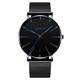 Mesh belt black belt black shell blue needle