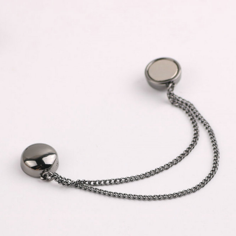 Cross-border Hot Sale Traceless Anti-walking Light-free Seam-free Leg Magnet Simple Strong Magnetic Brooch Silk Scarf Fixed Alloy Magnetic Buckle