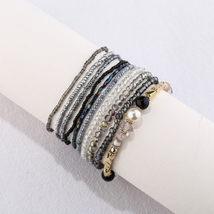 Pearl bracelet Bohemian personality Fashion natural crystal multilayer Joker bracelet manufacturers wholesale
