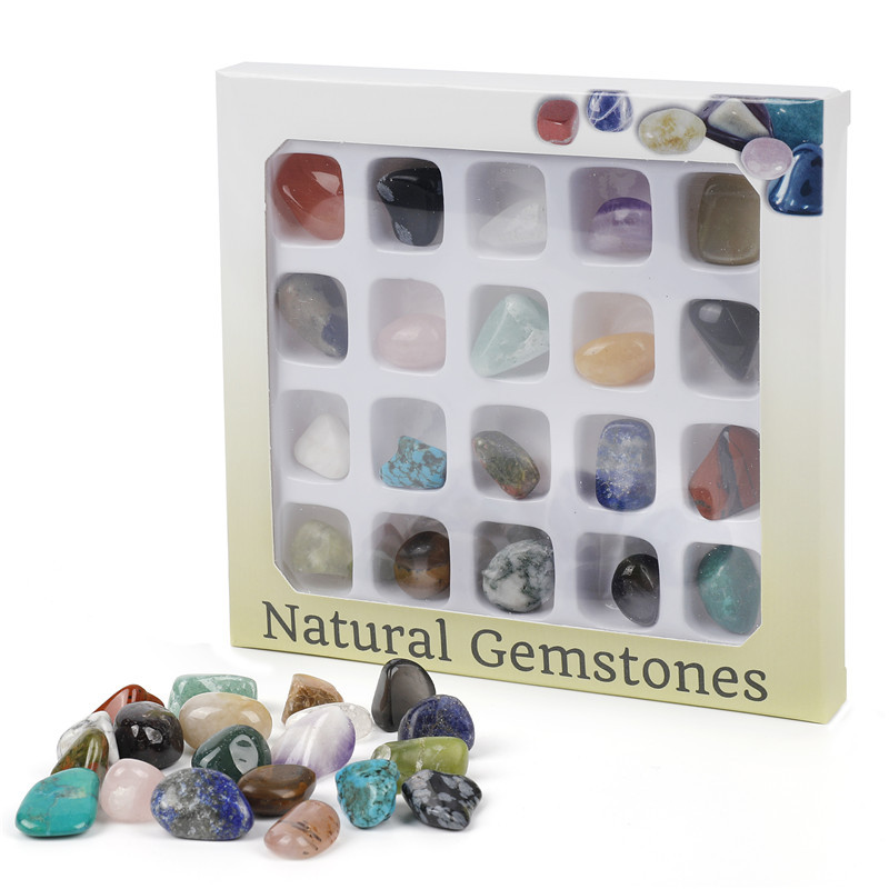 Cross-border Hot Selling Natural Crystal Ore Specimens 20 Kinds of Mixed Gems Physical Geography Early Teaching Materials for Primary School Students