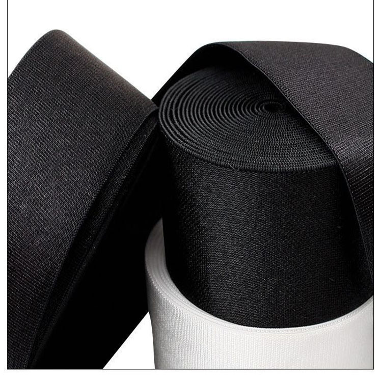 Spot 1-8cm black and white nylon elastic band mercerized high density elastic webbing yoga clothing waist underwear rubber