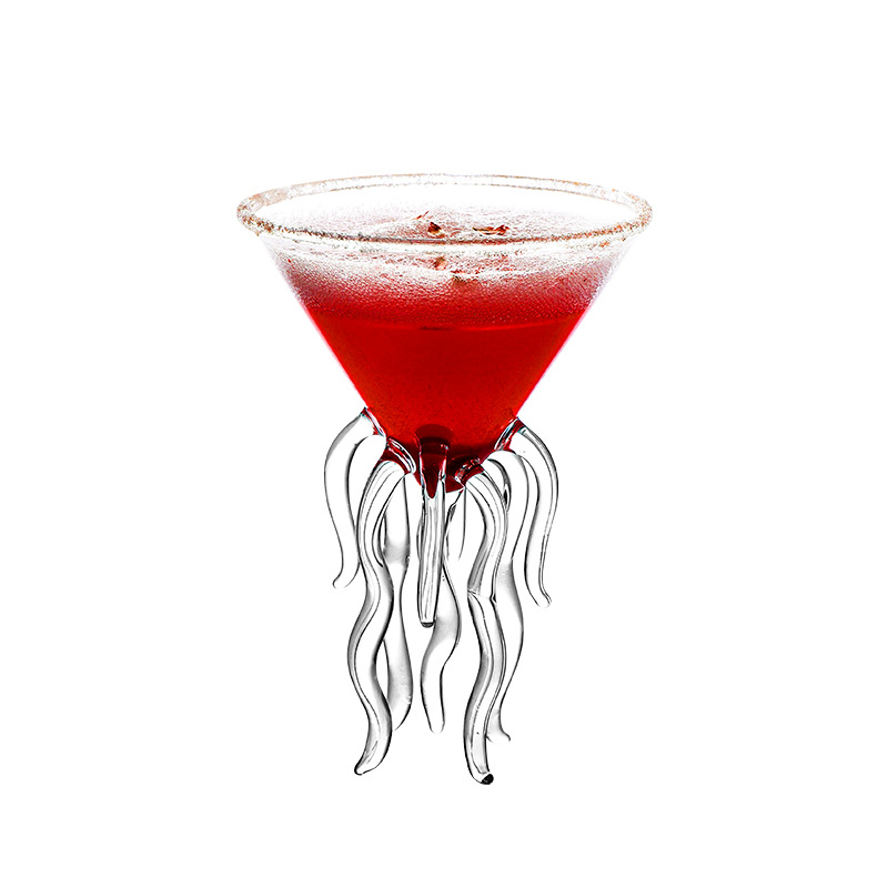 Creative Martini aquarium cup jellyfish Cup personalized Octopus wine glass octopus cocktail Cup bar glass