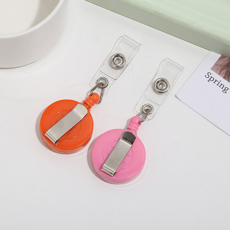 Solid color easy-pull buckle outdoor solid color easy-pull buckle easy-pull telescopic buckle cable holder certificate buckle