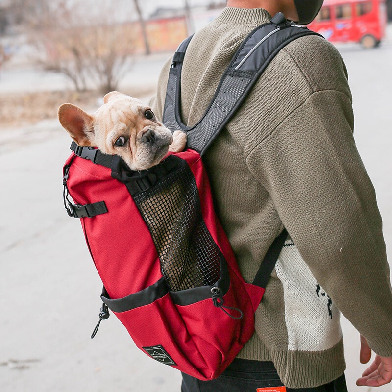 ペットダブルショルダートラベルバックパック犬ヘッドアウトバッグ通気性洗えるシングルスピードアウトドアストリートショッピングバックパック|undefined