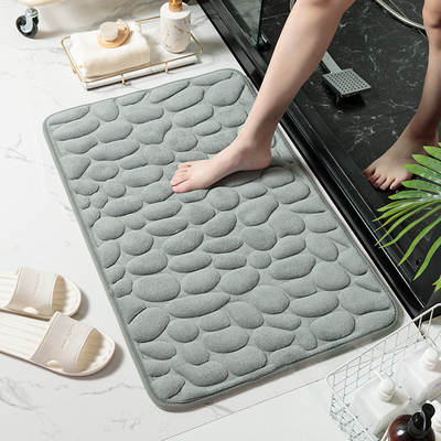 Household Pebble Embossed Door Carpet Door Mat Bathroom Simple Style Water Absorbent Foot Mat Bathroom Anti-Slip Mat Floor Mat