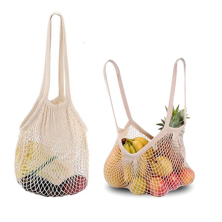 Spot Amazon Pure Cotton Mesh Bag Portable Cotton Bag Cotton Mesh Bag Supermarket Vegetable Fruit Net Bag Shopping Bag