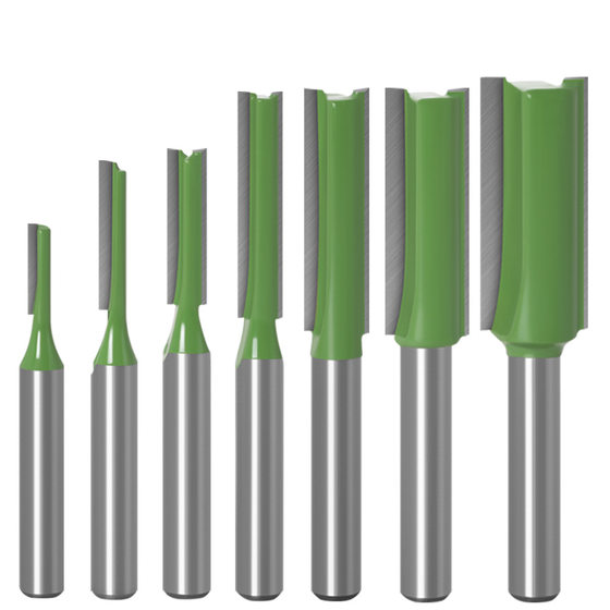 1/4 handle 6 handle two-in-one slotting cutter single-edged double-edged straight cutter slotting cutter trimming machine cutter head woodworking milling cutter