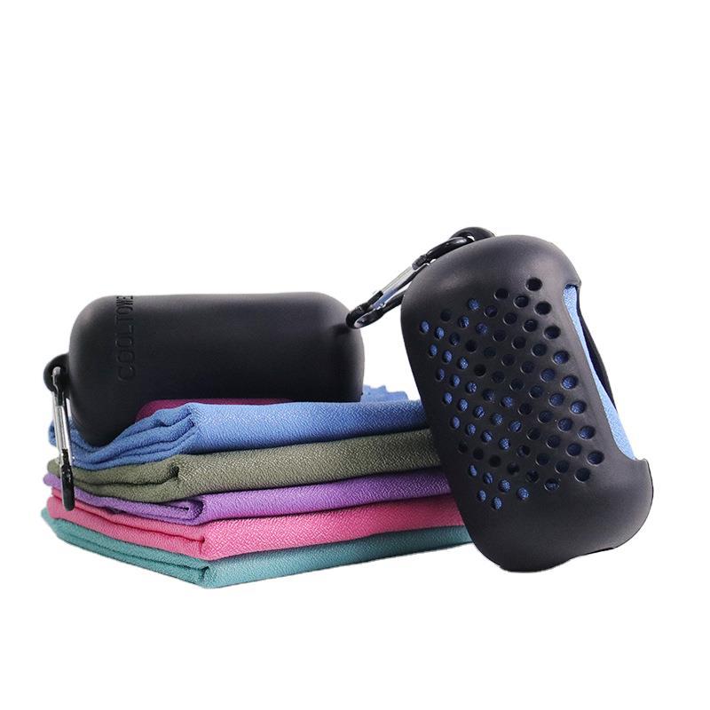 Spot towel cold feeling sports towel fitness sweat-absorbent cold quick-drying towel silicone towel set custom