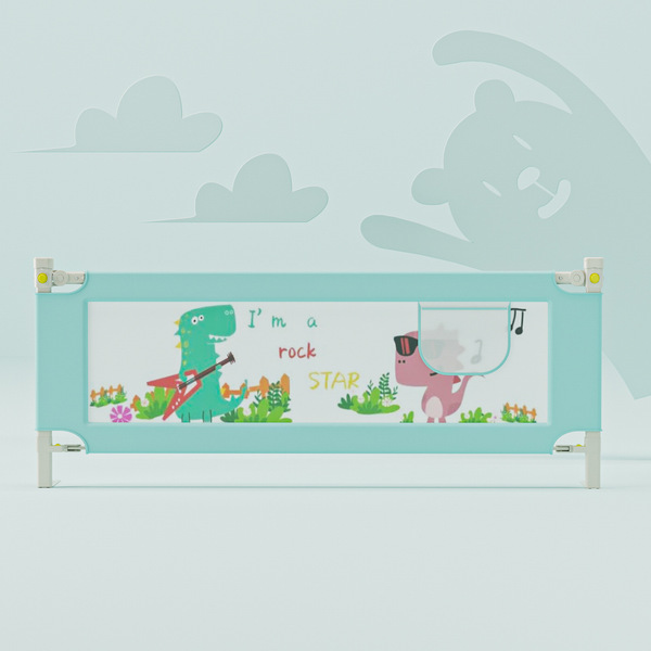 Blue Dinosaur Paradise Seamless Bed Pressure+upper and lower horizontal rods can be separated from barrier -free +30 blocking