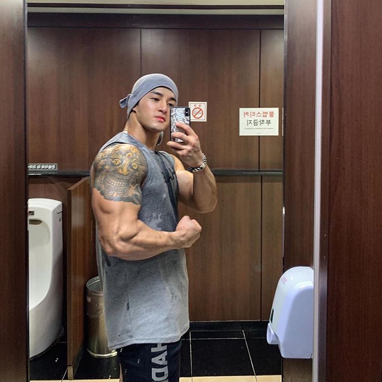 Han Feng Fitness Trendy Pure Cotton Waistcoat Sleeveless T-shirt Men's Muscle Men's Running Equipment Training Sports Clothes