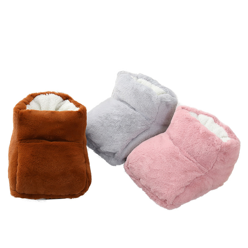 Plug-in high-top rabbit fur foot warmer hot water bag USB foot warmer office heating pad for girlfriend cross-border hot sale