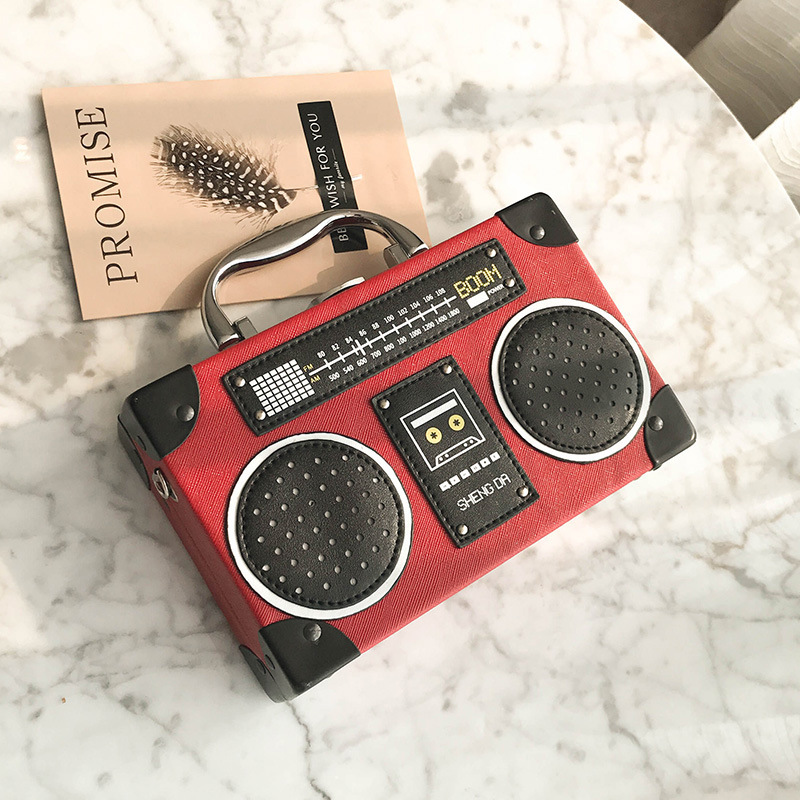 2023 New Crossbody Bag Personalized Radio Small Case Bag Shoulder Bag Korean Style Recorder Box Bag Women's Bag
