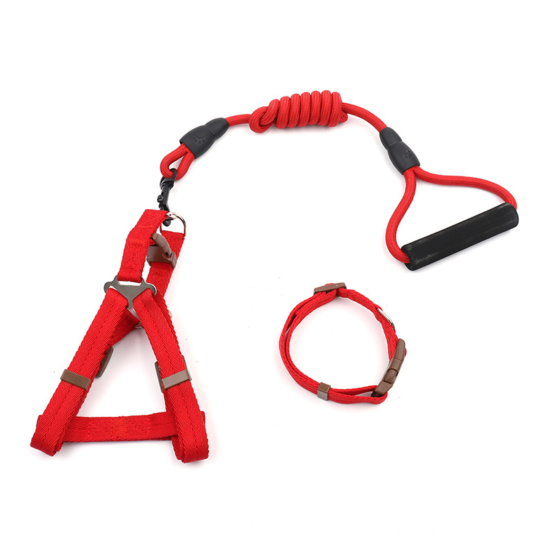 New pet leash vest pet chest strap breathable small and medium-sized dog anti-break dog leash wholesale