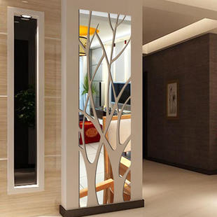Cross-border acrylic stereo mirror branches 3D wall stickers living room dining room porch TV background wall painting home decoration