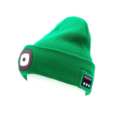 Charging with Bluetooth headset LED light knitted hat luminous outdoor LED hat