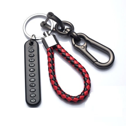 8-character horseshoe buckle gun + hand rope black red + number card Black