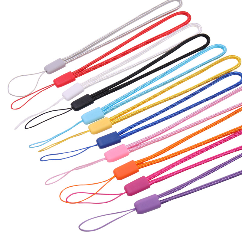 3mm color round mobile phone lanyard flashlight tail rope small speaker lanyard U disk lanyard water Cup wrist rope