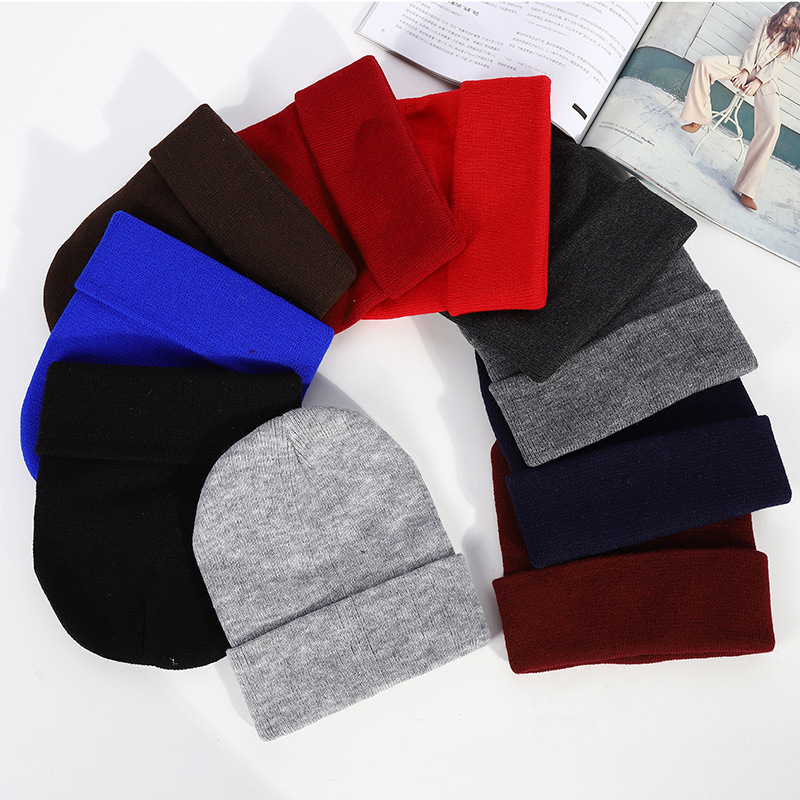 Foreign trade Light board knitted hat winter wool hat men's and women's warm hat for confinement windproof hat wholesale