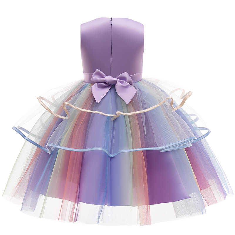 2021 New Children's dress Unicorn Long dress dress girl dress