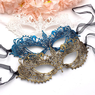 New Bronzing Masquerade Lace Mask Half Face Sexy Eyeshade Adult Female Halloween Props
