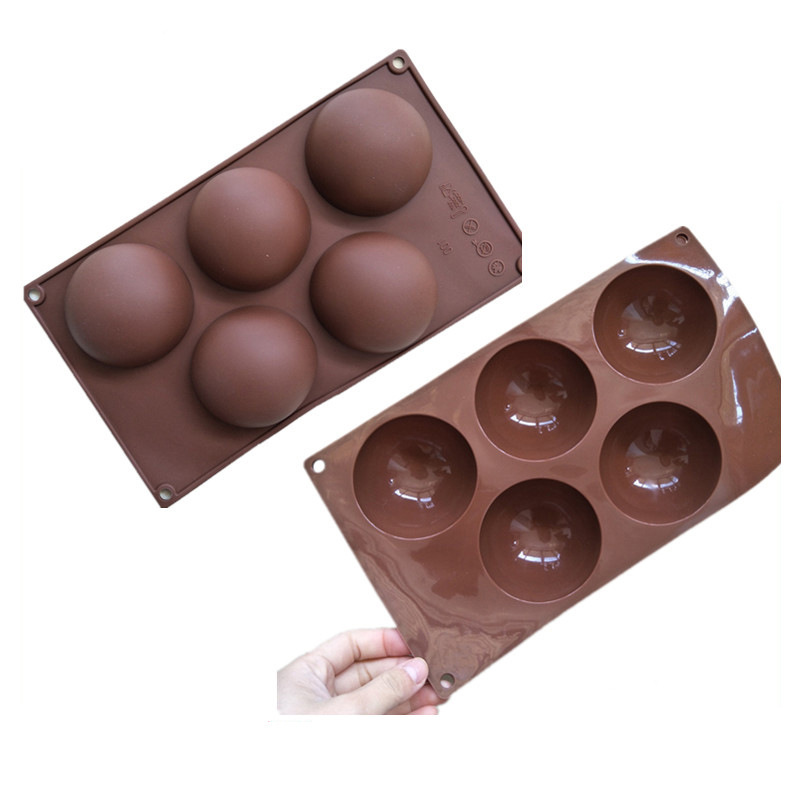 Jane beauty spot creative baking mold 5 even semicircle silicone cake biscuit mold cold handmade scented soap mold