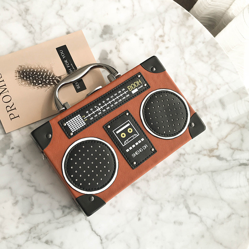 2023 New Crossbody Bag Personalized Radio Small Case Bag Shoulder Bag Korean Style Recorder Box Bag Women's Bag
