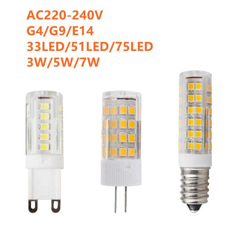 220VLED ceramic lamp beads 2835 E14/G9/G4/3w/5W/7w/33LED/51LED/75LED