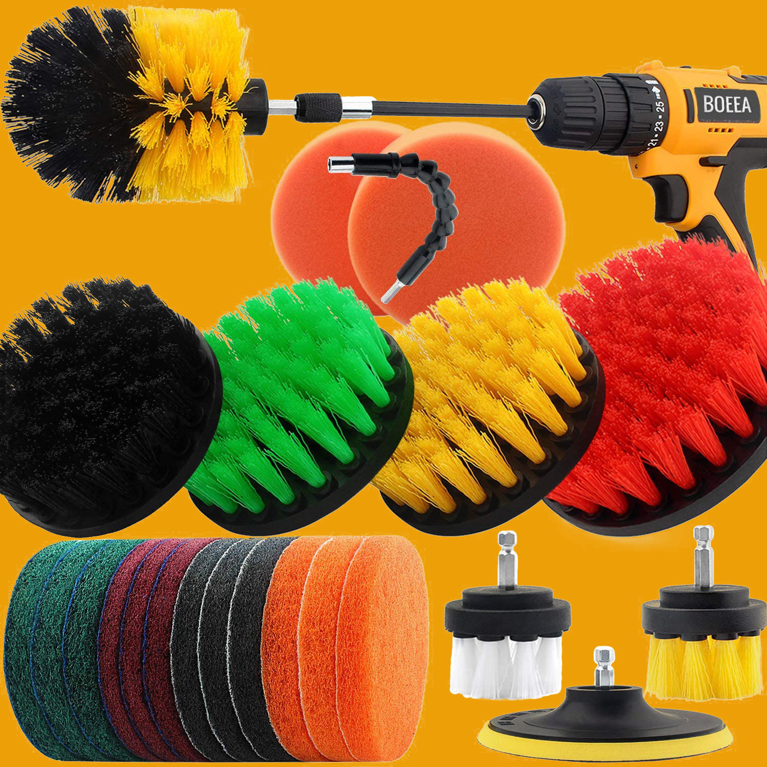 [Yan] Cross-border Explosions Electric Drill Brush Electric Cleaning Brush Electric Drill Brush Head Floor Cleaning Polishing Disc Brush Disc