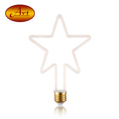 [Large five-pointed star Line light] bar restaurant Christmas New Year holiday decoration LED plastic line light bulb