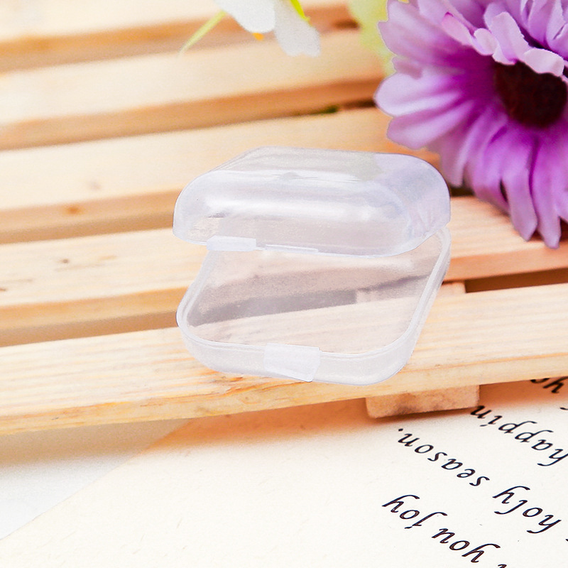 Miniature transparent plastic small box jewelry box earplugs box jewelry mini organizing fishhook storage box pill box