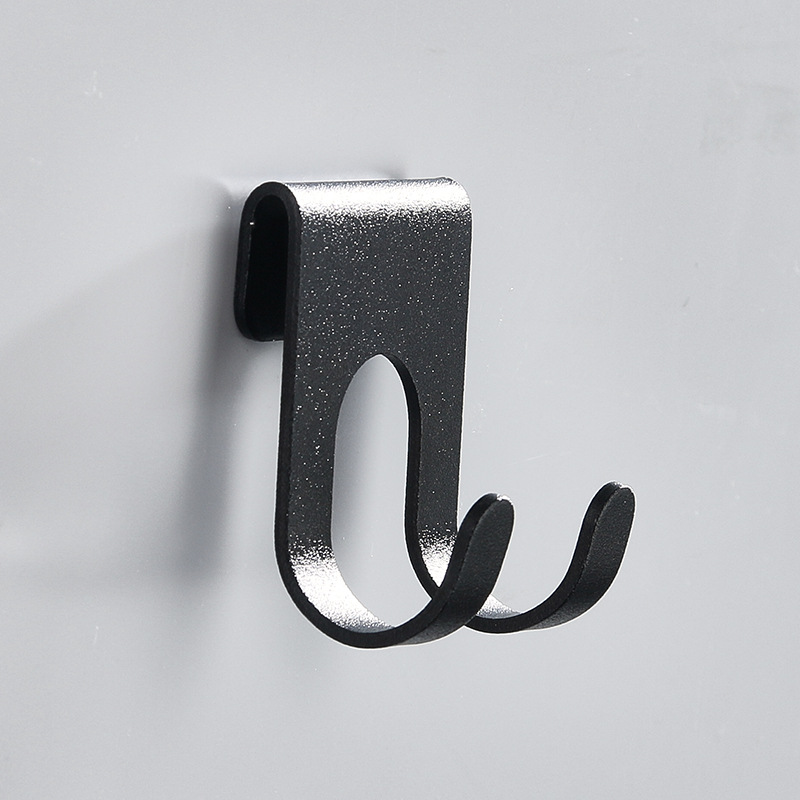 Jixit Kitchen Hook Space Aluminum Hook Razor Hook Bathroom Inverted Wall Hanging Punch-Free Bathroom Coat Hook