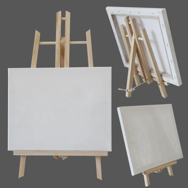 Wholesale independent station wooden desktop easel set desktop children's painting frame wooden frame pine Art Easel