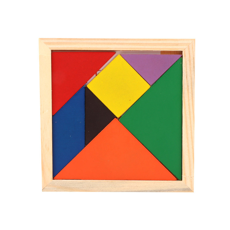 Jigsaw puzzle wooden color diy intelligence puzzle jigsaw puzzle building blocks toys children's educational toys wholesale