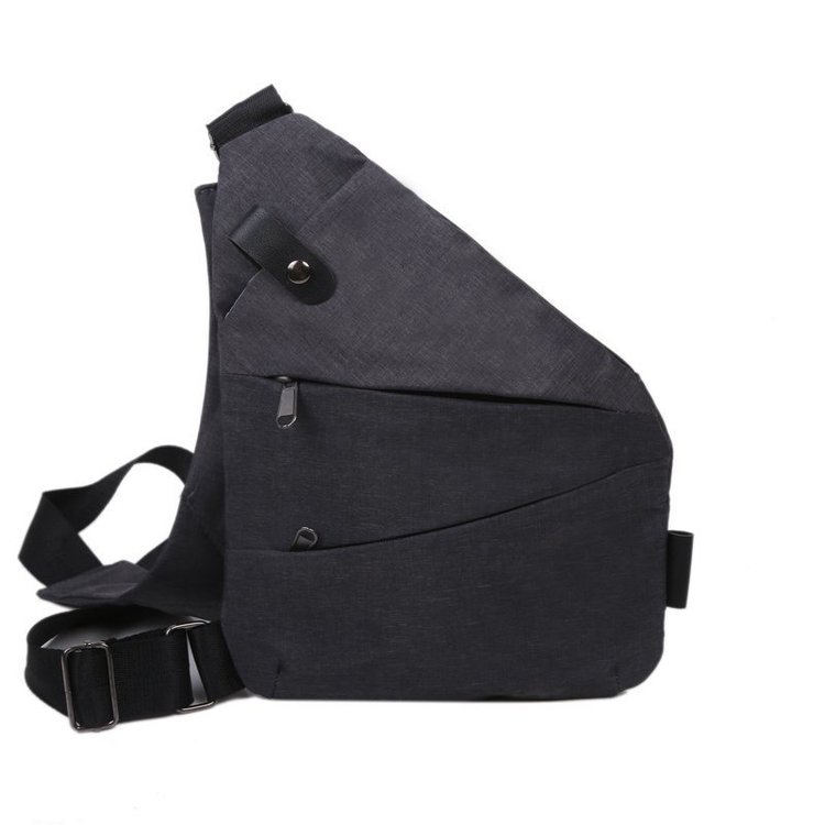 Digital Storage Gun Bag Men's Canvas Chest Bag Crossbody Sports Waist Bag Multi-Functional Personal Shoulder Anti-theft Bag