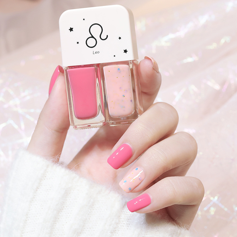 Cross-border Explosions Twelve Constellations Twin Nail Polish Non-baking Quick-drying Long-lasting Non-peeling Nail polish