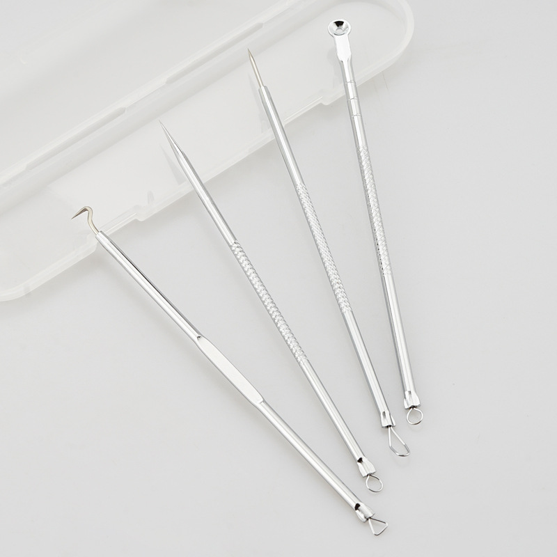 Acne needle wholesale set stainless steel black head needle acne needle acne needle beauty needle acne tools 4-piece set