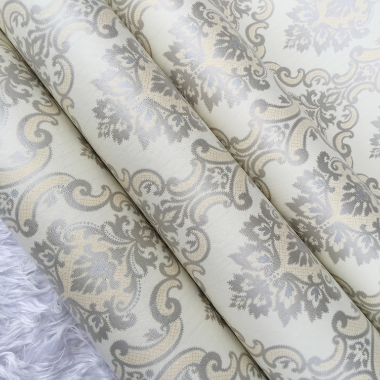 Film decoration home European-style self-adhesive wallpaper with adhesive Damascus pvc wallpaper living room bedroom dining room color film