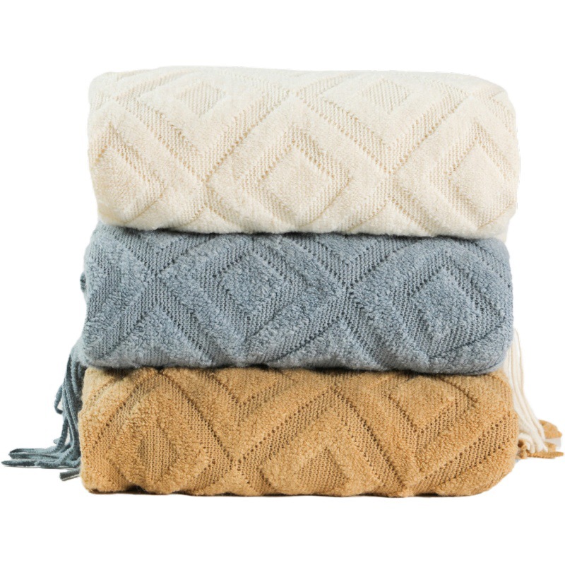 Sofa Blanket Blanket Blanket Knitted Blanket Office Nap Blanket Jacquard Blanket American Style Blanket Thread Blanket
