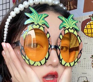 Pineapple Shaped Holiday party Glasses Hawaiian Glasses Beach party Fruit party Funny Glasses