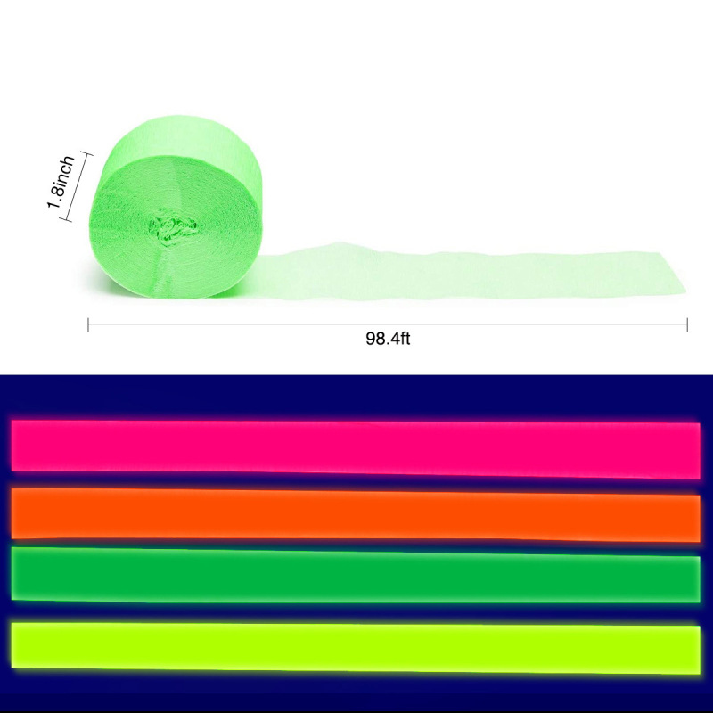 8巻/カラーしわ紙蛍光タッセルパーティーの背景リボン紙の花飾りしわ紙卸売り|undefined