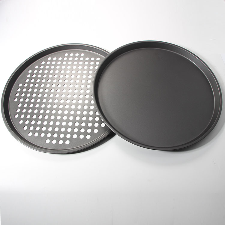 12 Inch Round Pizza Pan and 12 Inch Holed Non-stick Shallow Bakeware Household Baking Utensils