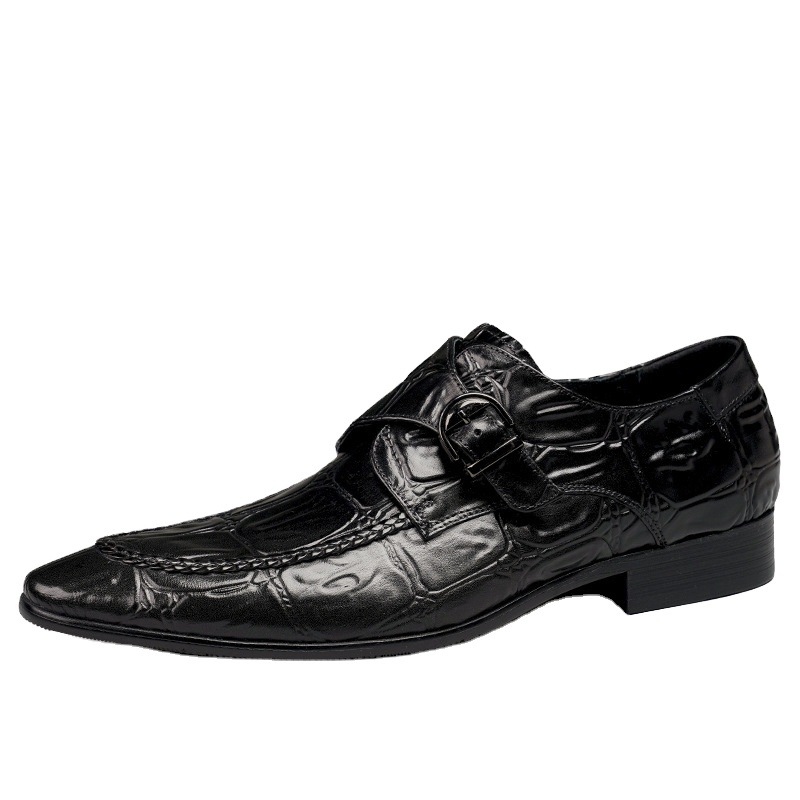 Pointed men's shoes business leather shoes Brock retro gentleman foreign trade a generation of men's leather leather shoes