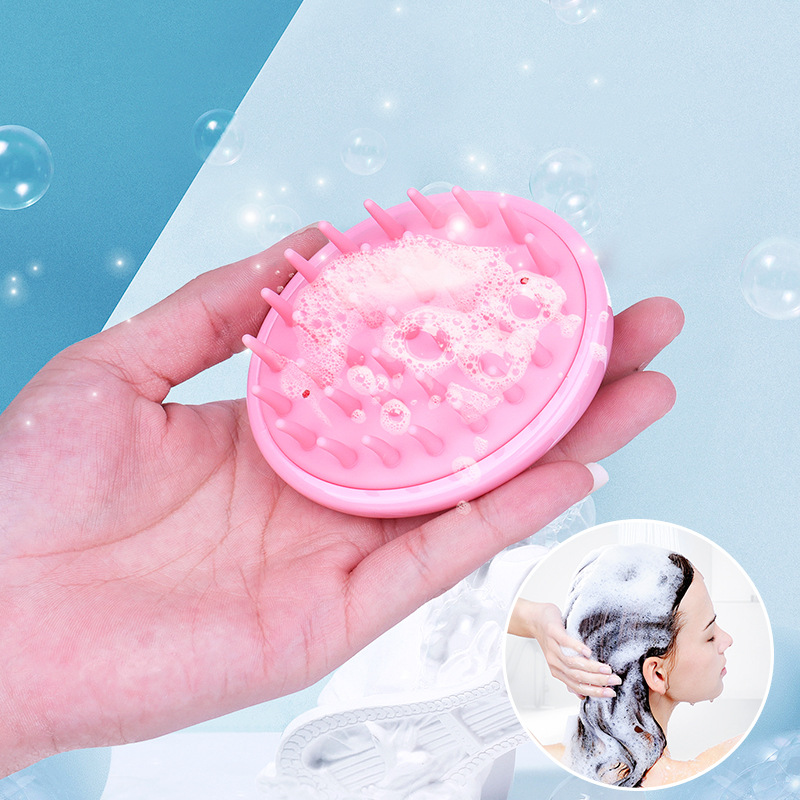 Color shampoo brush dense tooth comb soft and comfortable scalp massage cleaning multifunctional massage comb wet and dry dual use in stock