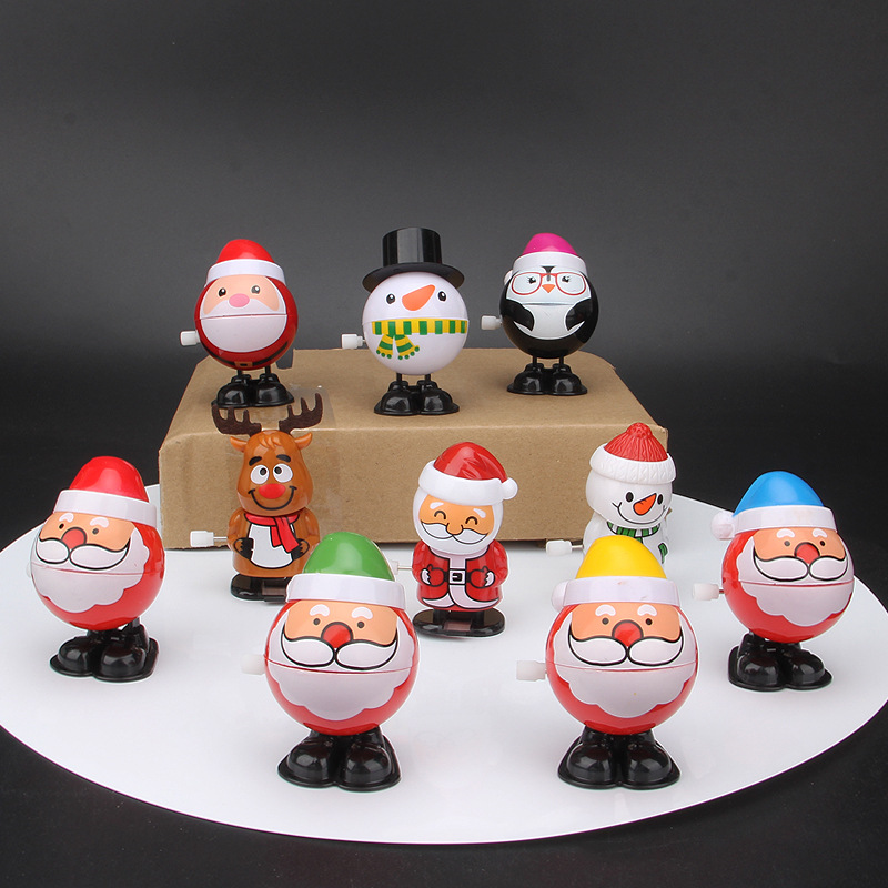 Foreign trade gifts wind-up Christmas jumping wind-up toy Christmas small gift Santa Claus children's toys