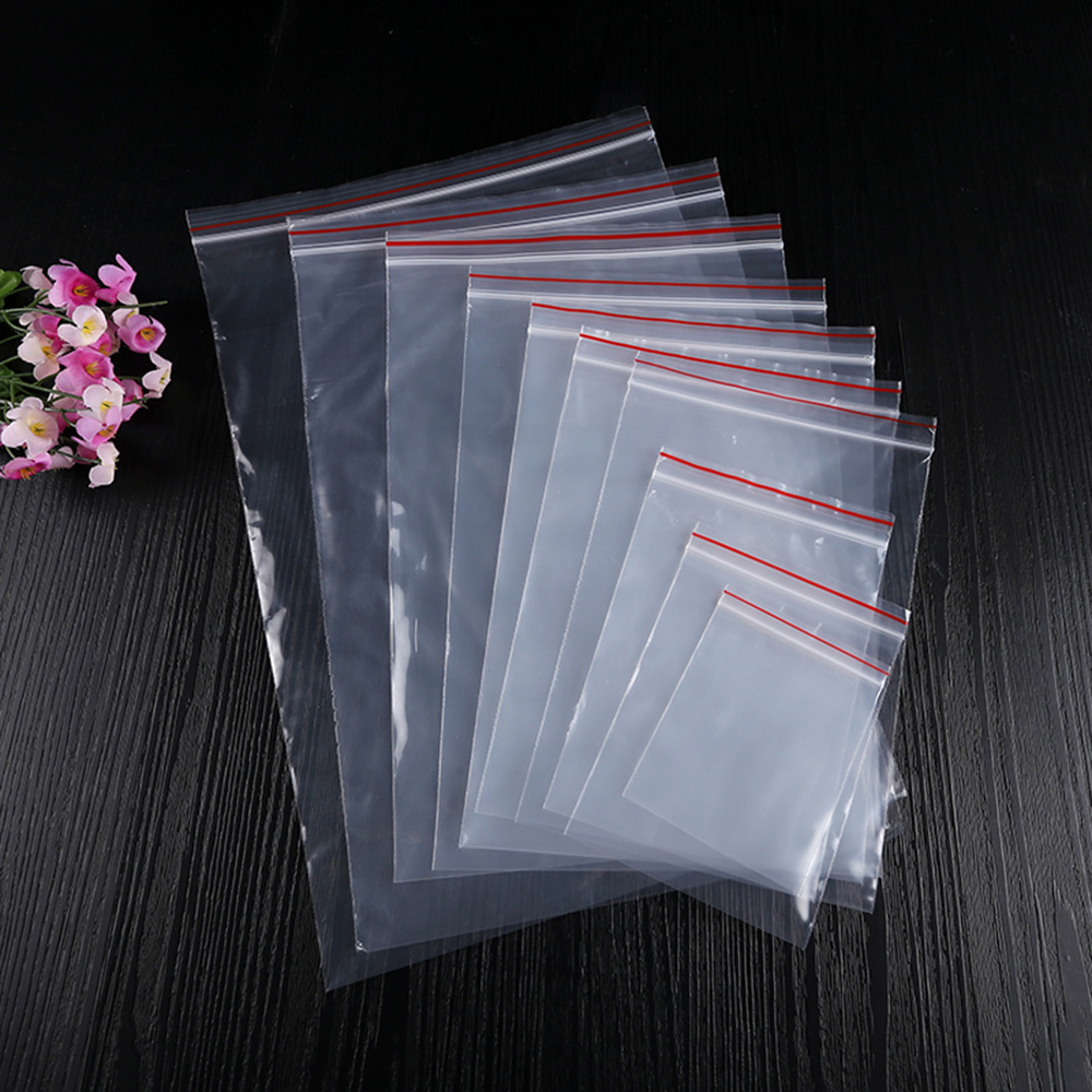 pe self-sealing bag plastic bag transparent bag with sealing sealed bag thickened self-sealing bag with ventilation hole 20 silk