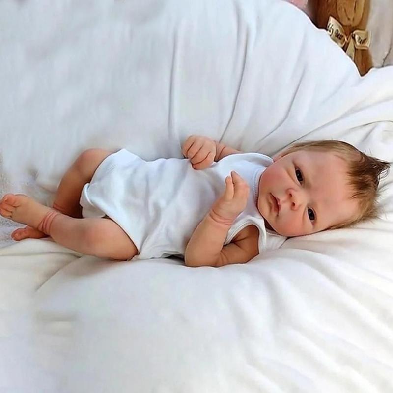 47CM Sophia handmade hair transplant realistic full rubber body simulation baby reborn doll male and female body